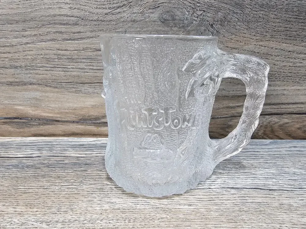 The Flintstones Glass McDonalds RocDonald's 1993 TREE MENDOUS MUG